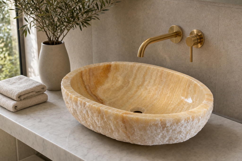 Lavabo de piedra natural - Milos
