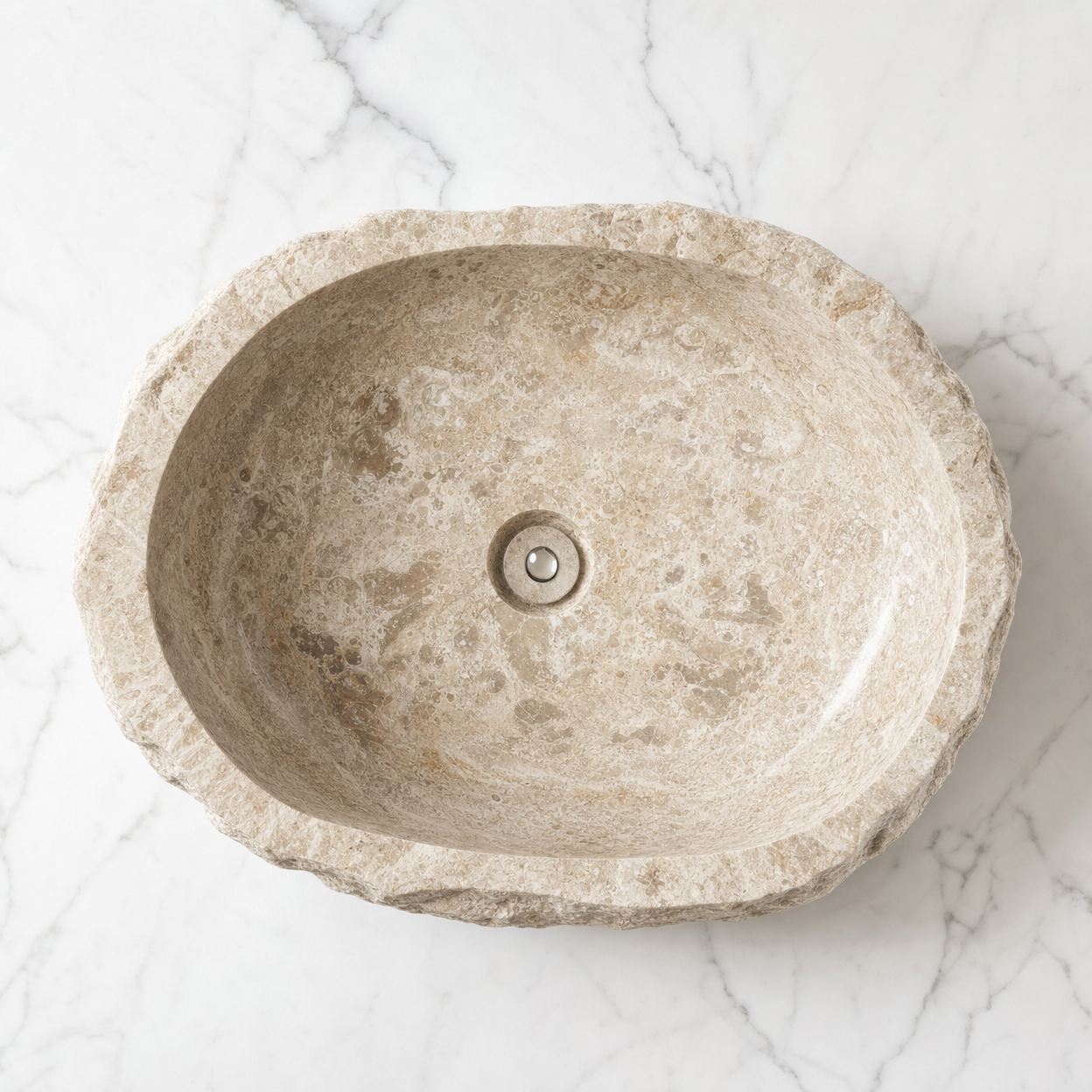 Lavabo de piedra natural - Travertino