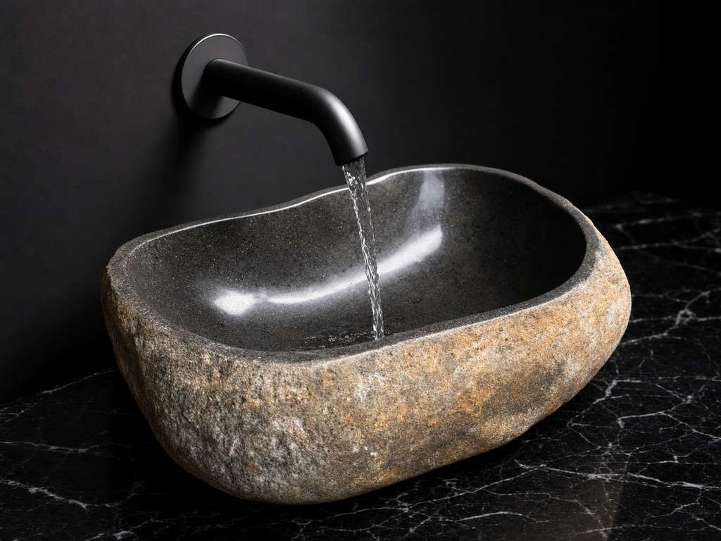 Lavabo de piedra natural - Basalto Botánico