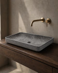 Lavabo Cobalto de GRADO PÉTREO — vista lateral rectangular