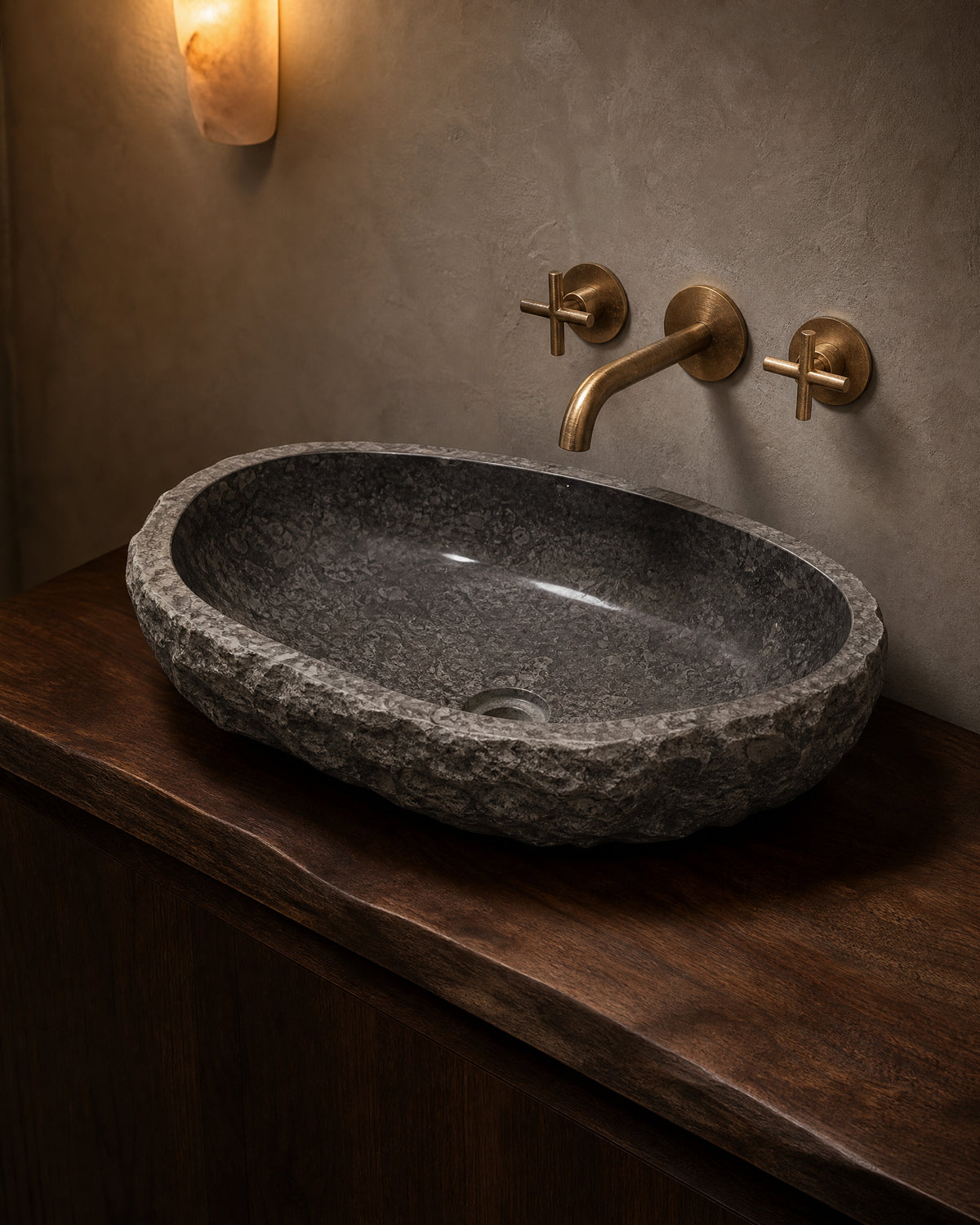 Lavabo Nerón — ambiente nocturno ovalado