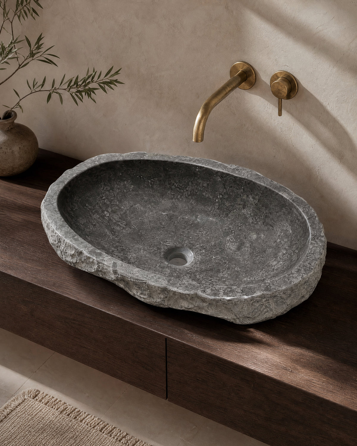 Lavabo Nerón — portada ovalada orgánica