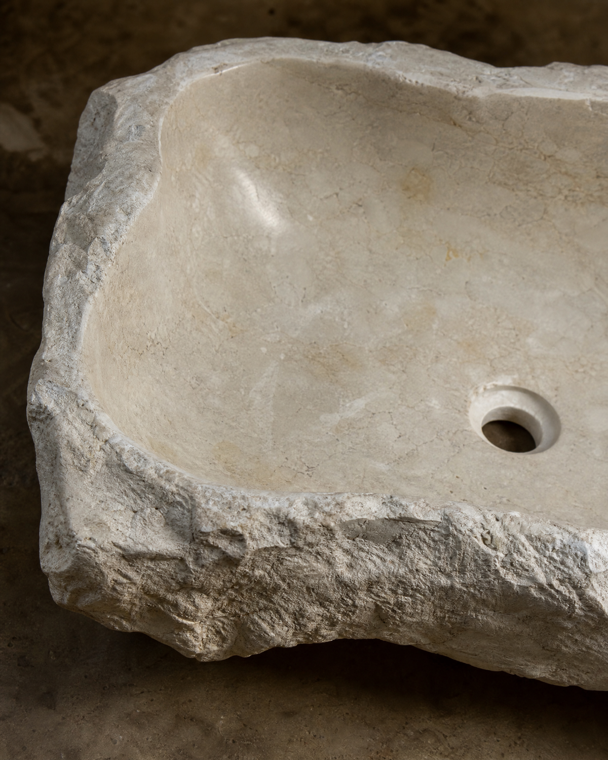 Lavabo de piedra natural - Travertino