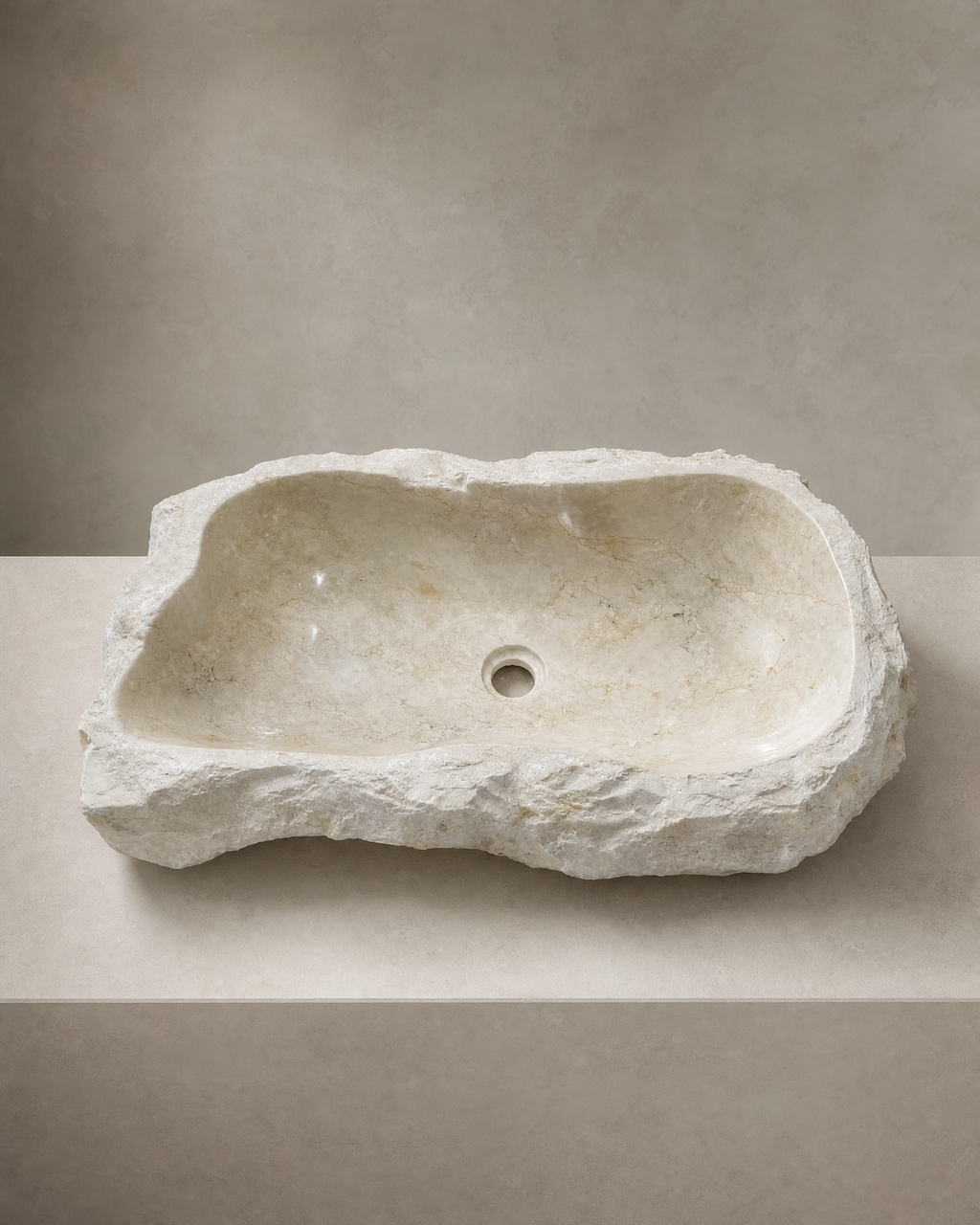 Lavabo de piedra natural - Travertino
