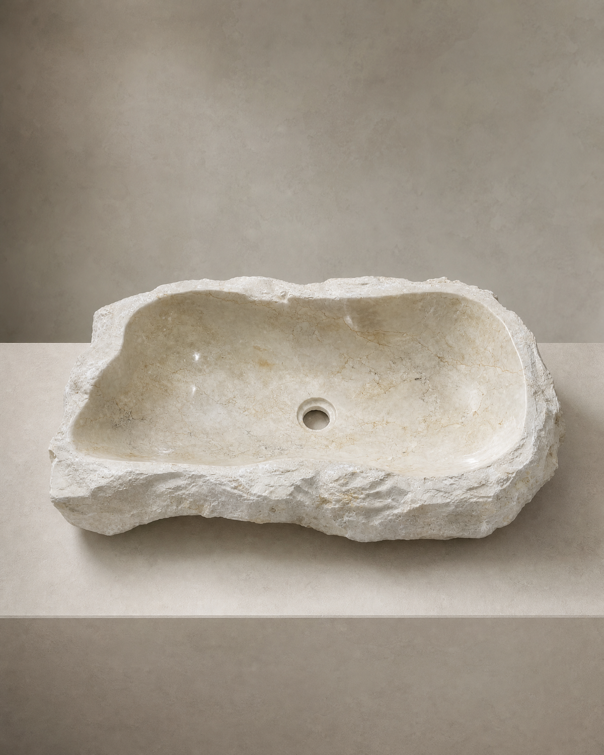 Lavabo de piedra natural - Travertino